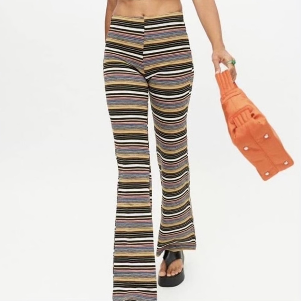 Urban Outfitters Retro High Rise Flare Striped Pants (M)